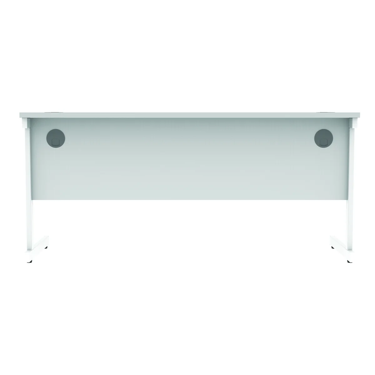 Astin Rectangular Single Upright Cantilever Desk 1600x600x730mm Arctic White/Arctic White KF803597 - Image 4