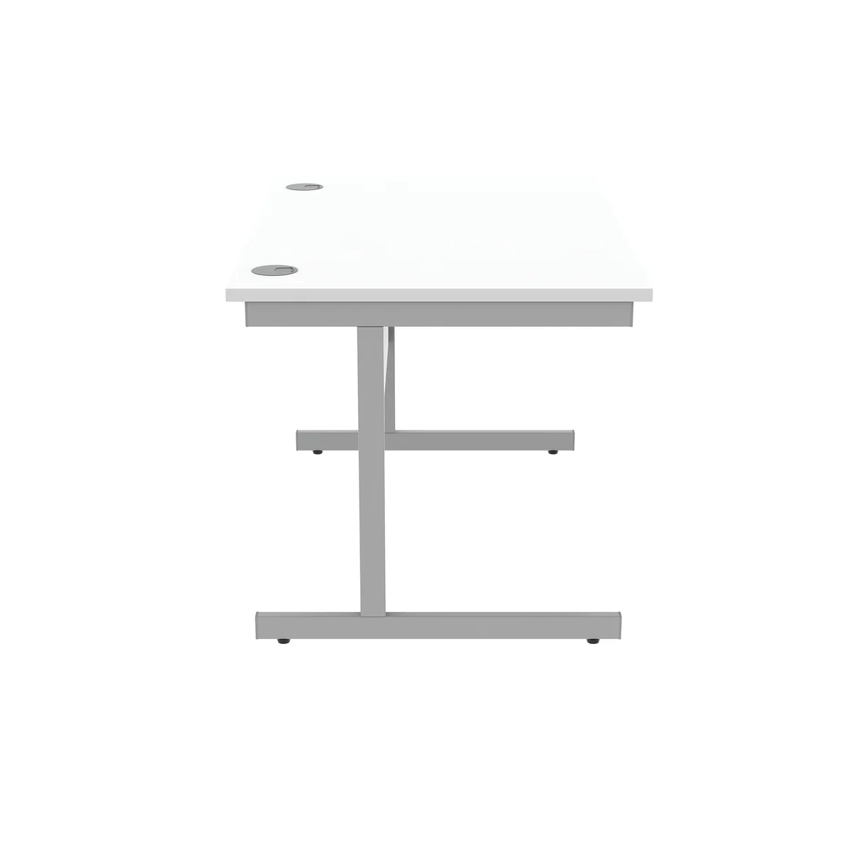 Astin Rectangular Single Upright Cantilever Desk 1200x800x730mm Arctic White/Arctic White KF803608 - Image 2