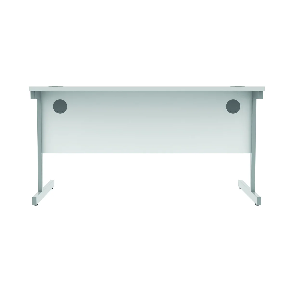Astin Rectangular Single Upright Cantilever Desk 1400x800x730mm Arctic White/Arctic White KF803617 - Image 4