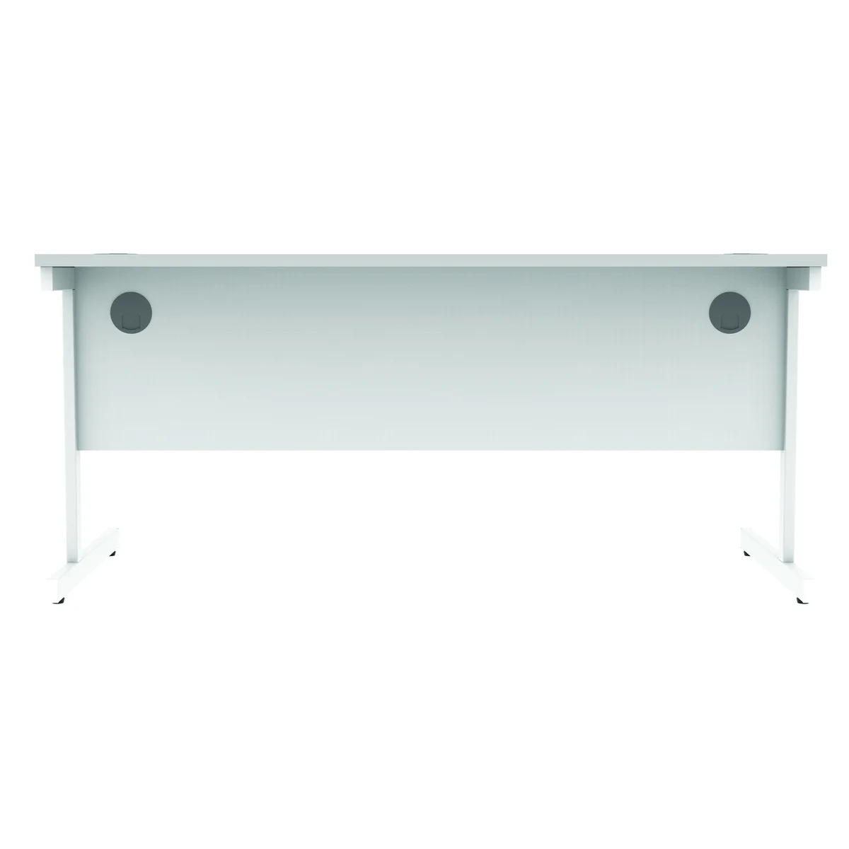 Astin Rectangular Single Upright Cantilever Desk 1600x800x730mm Arctic White/Arctic White KF803627 - Image 4