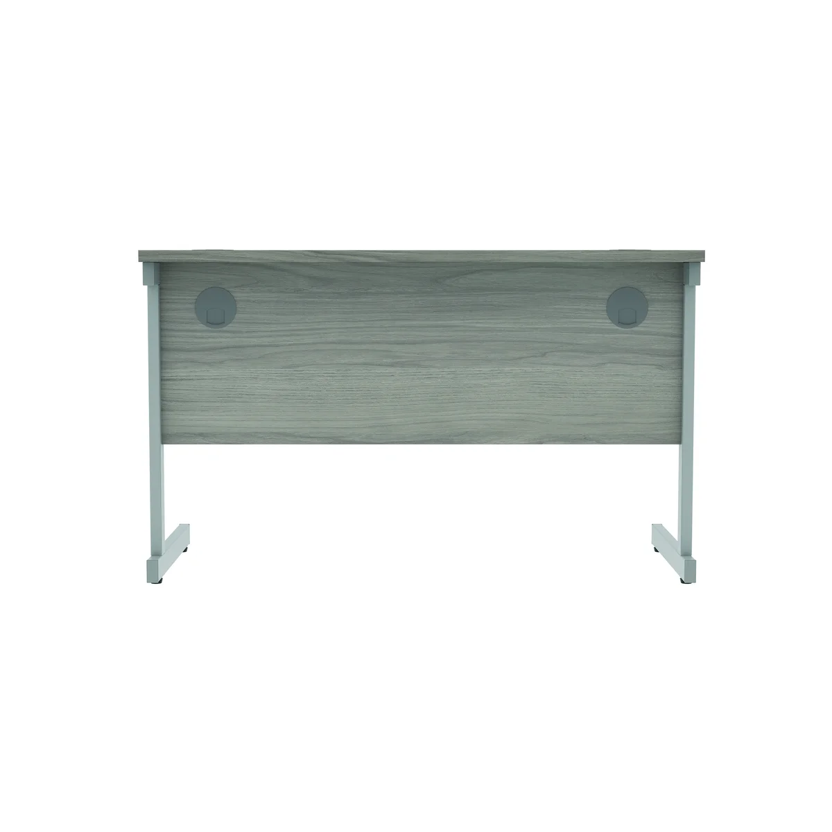 Astin Rectangular Single Upright Cantilever Desk 1200x600x730mm Alaskan Grey Oak/Silver KF803637 - Image 4