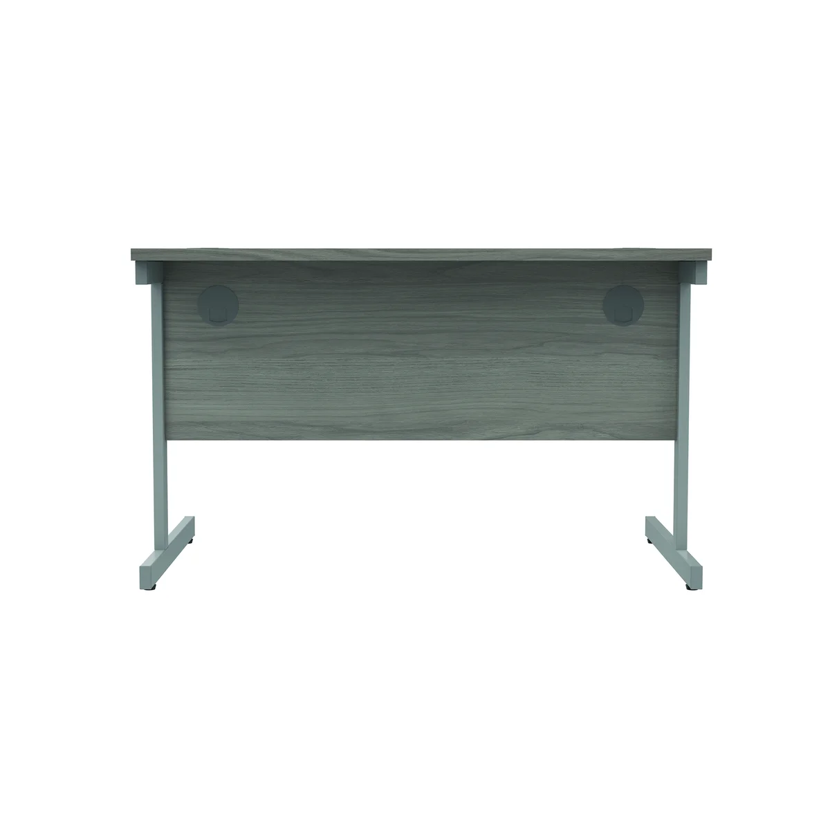 Astin Rectangular Single Upright Cantilever Desk 1200x800x730mm Alaskan Grey Oak/Silver KF803677 - Image 4