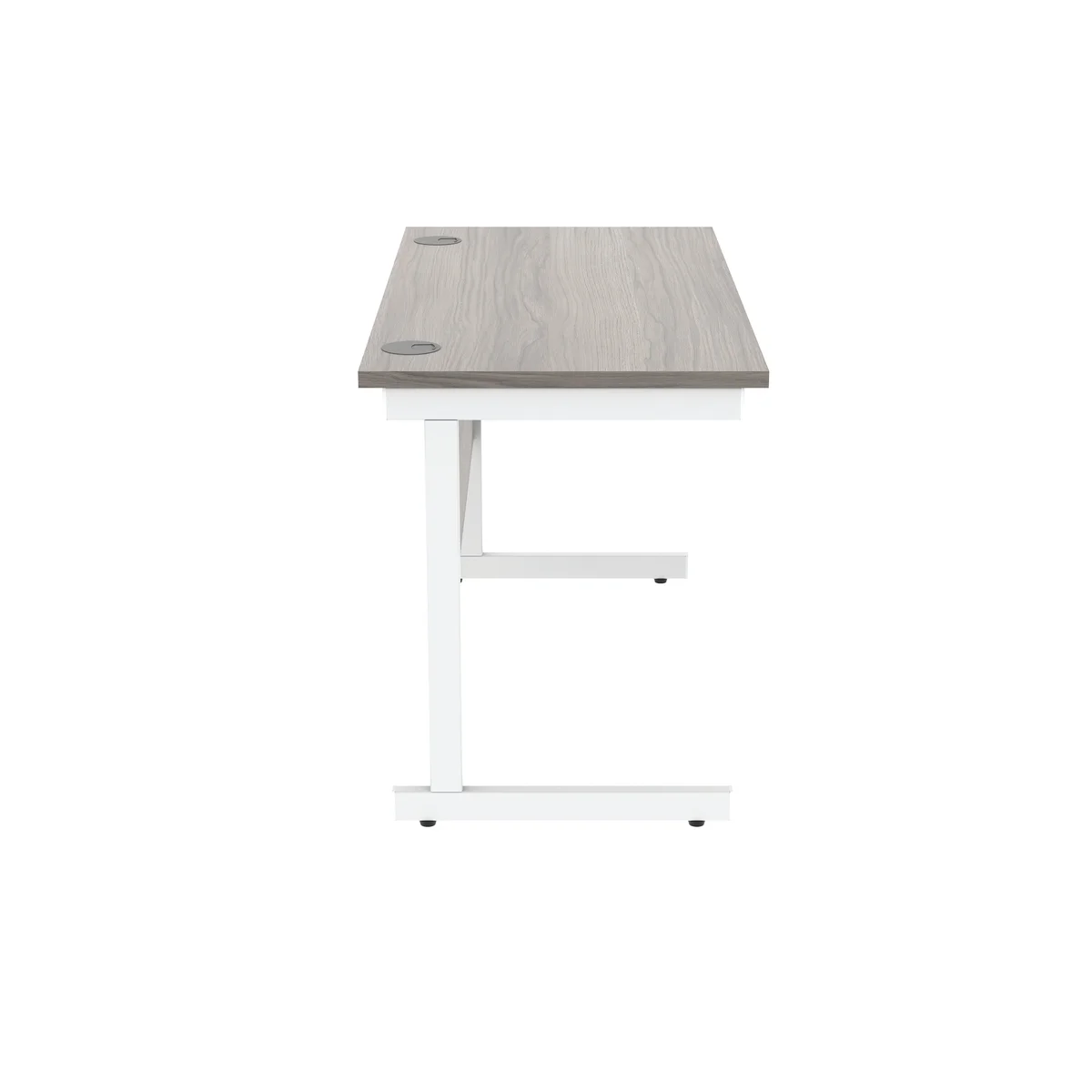 Astin Rectangular Single Upright Cantilever Desk 1200x600x730 Alaskan Grey Oak/Arctic White KF803707 - Image 2