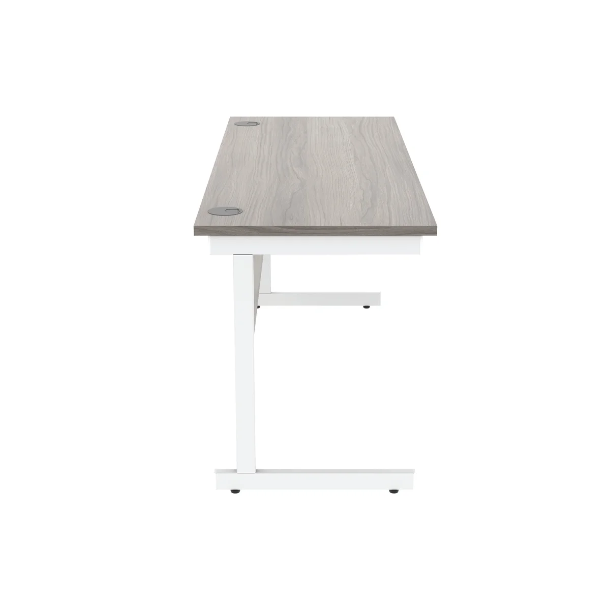 Astin Rectangular Single Upright Cantilever Desk 1600x600x730 Alaskan Grey Oak/Arctic White KF803727 - Image 2