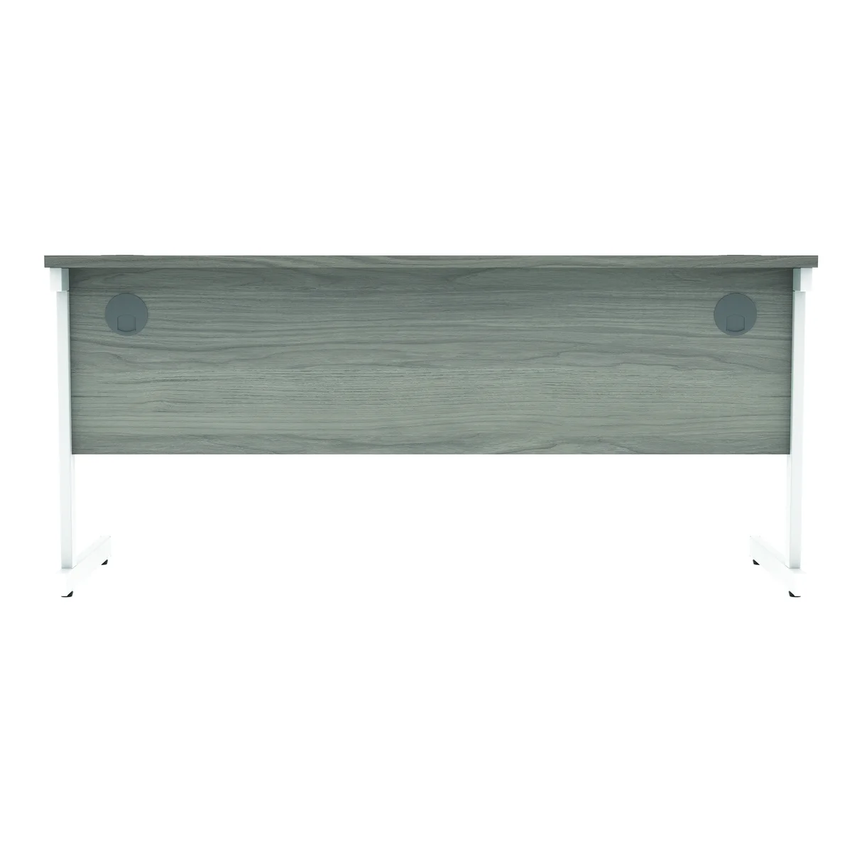 Astin Rectangular Single Upright Cantilever Desk 1600x600x730 Alaskan Grey Oak/Arctic White KF803727 - Image 4