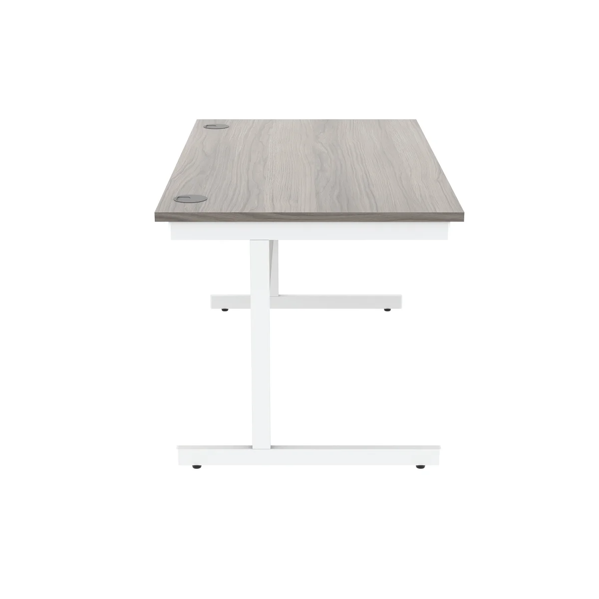 Astin Rectangular Single Upright Cantilever Desk 1400x800x730 Alaskan Grey Oak/Arctic White KF803747 - Image 2