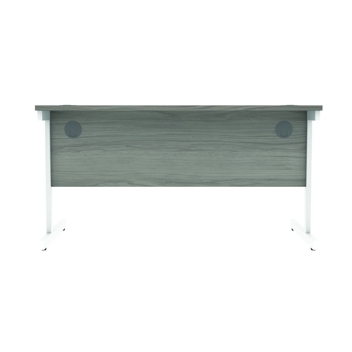 Astin Rectangular Single Upright Cantilever Desk 1400x800x730 Alaskan Grey Oak/Arctic White KF803747 - Image 4