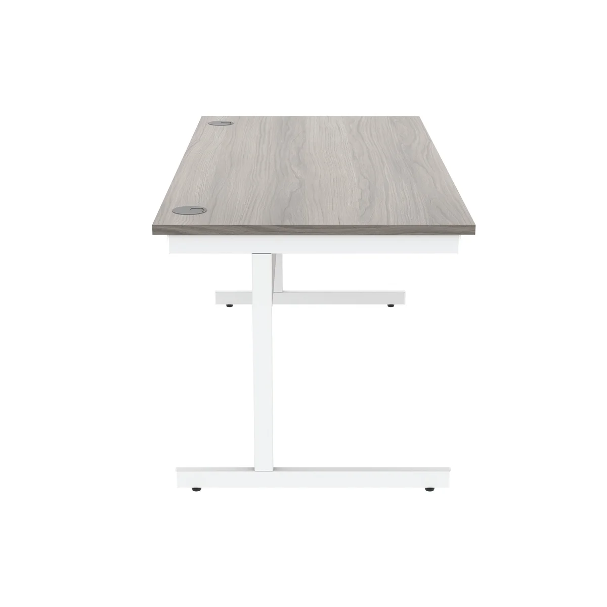 Astin Rectangular Single Upright Cantilever Desk 1600x800x730 Alaskan Grey Oak/Arctic White KF803767 - Image 2