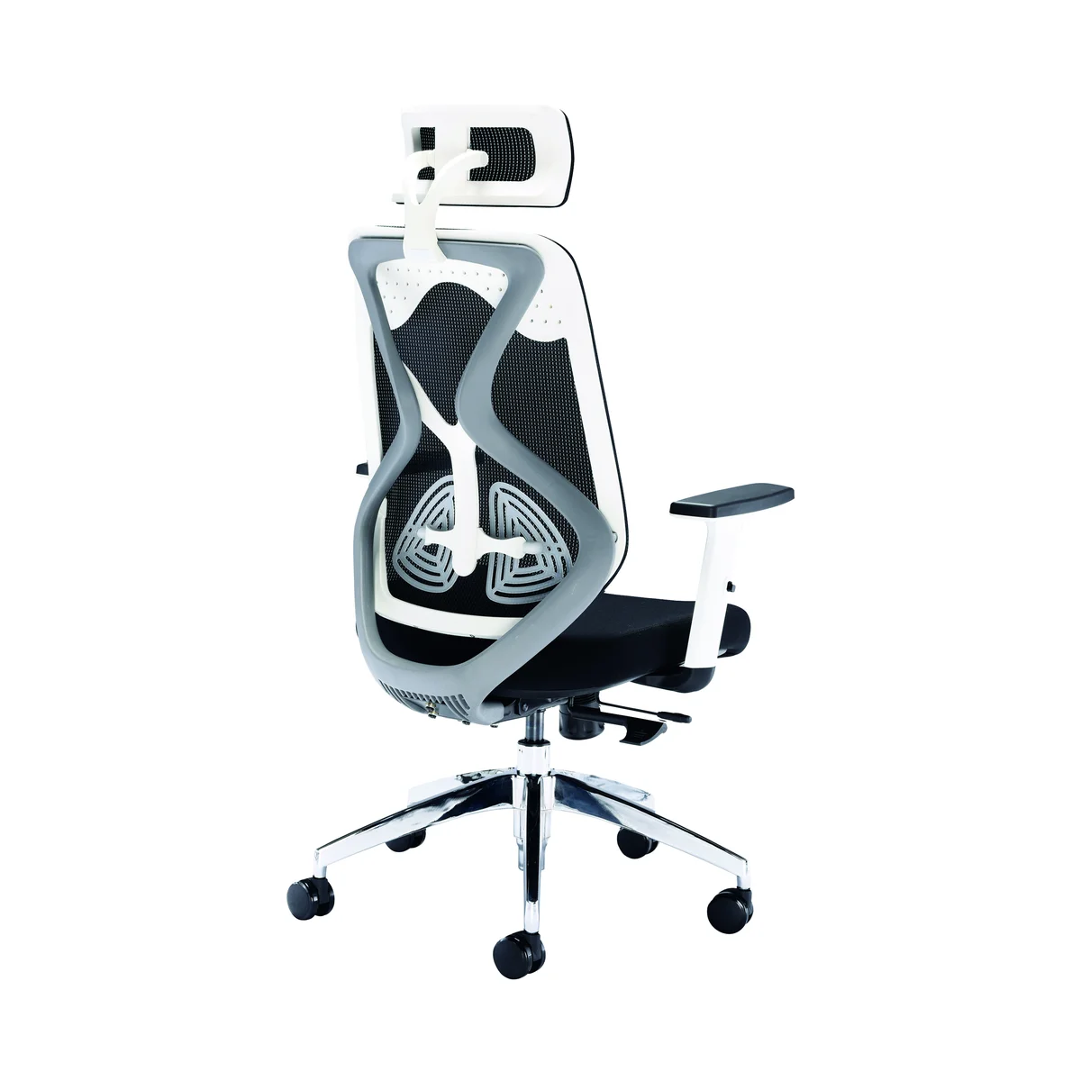 Arista Stealth High Back Chair with Headrest Adjustable Arms Black/White KF80382 - Image 4