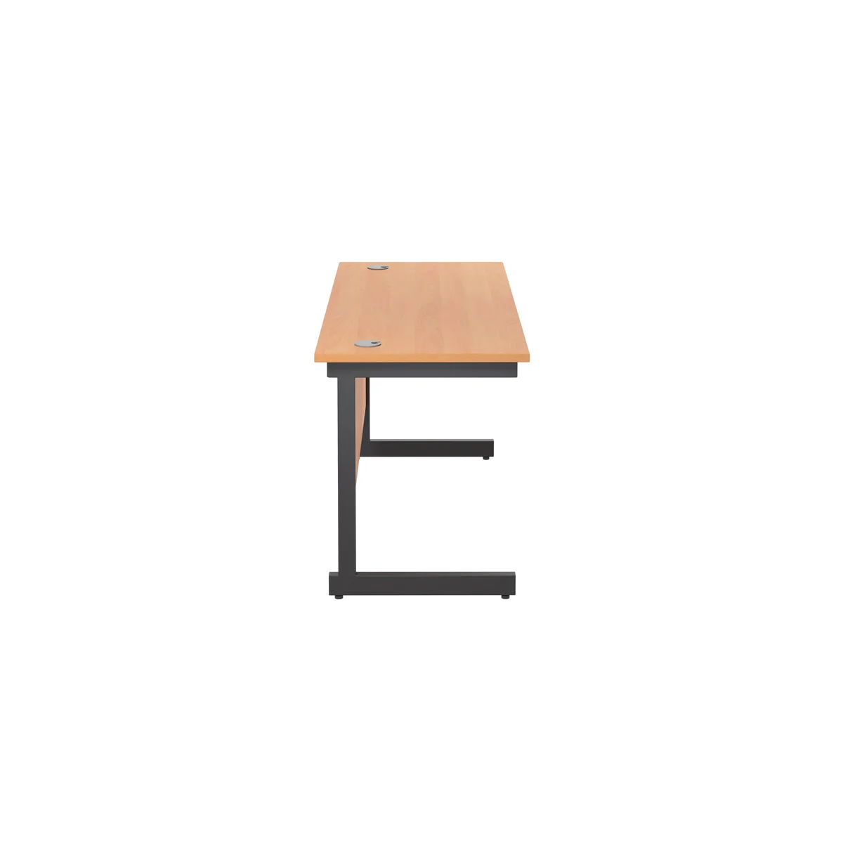 Jemini Rectangular Single Upright Cantilever Desk 1200x600x730mm Beech/Black KF803850 - Image 2