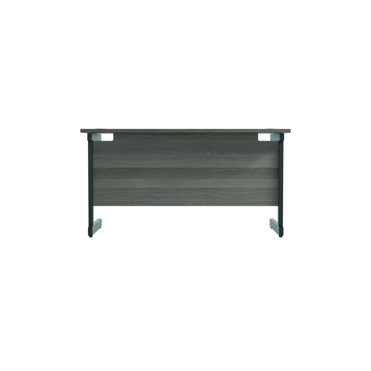 Jemini Rectangular Single Upright Cantilever Desk 1200x600x730mm Grey Oak/Black KF803881 - Image 4