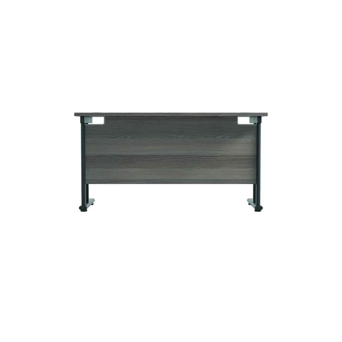 Jemini Rectangular Double Upright Cantilever Desk 1400x600x730mm Grey Oak/Black KF803935 - Image 4