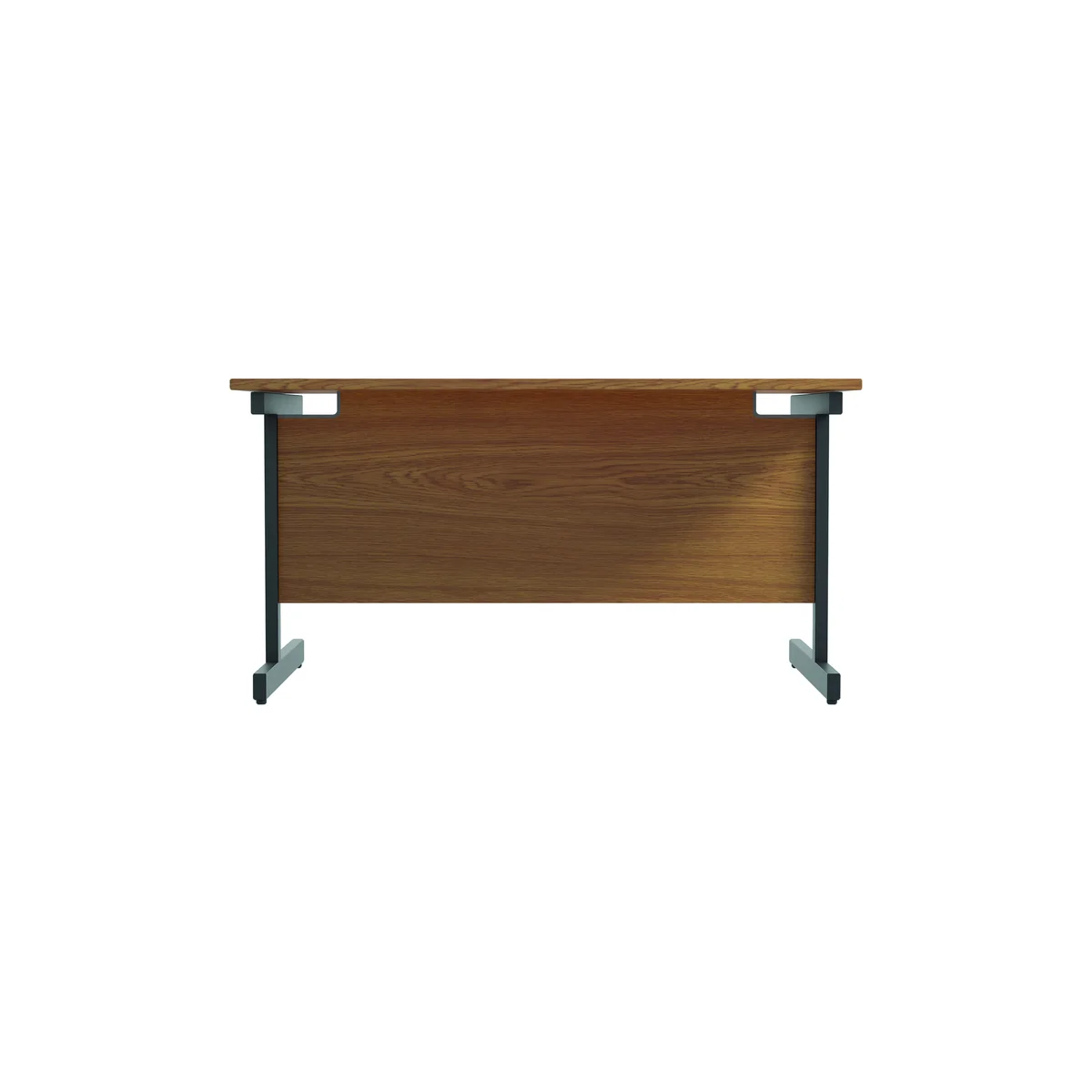 Jemini Rectangular Single Upright Cantilever Desk 1200x800x730mm Nova Oak/Black KF803973 - Image 4