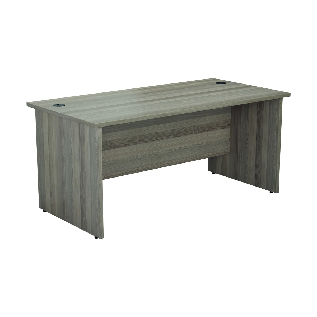 Jemini Rectangular Panel End Desk 1800x800x730mm Grey Oak KF804536 - Image 1