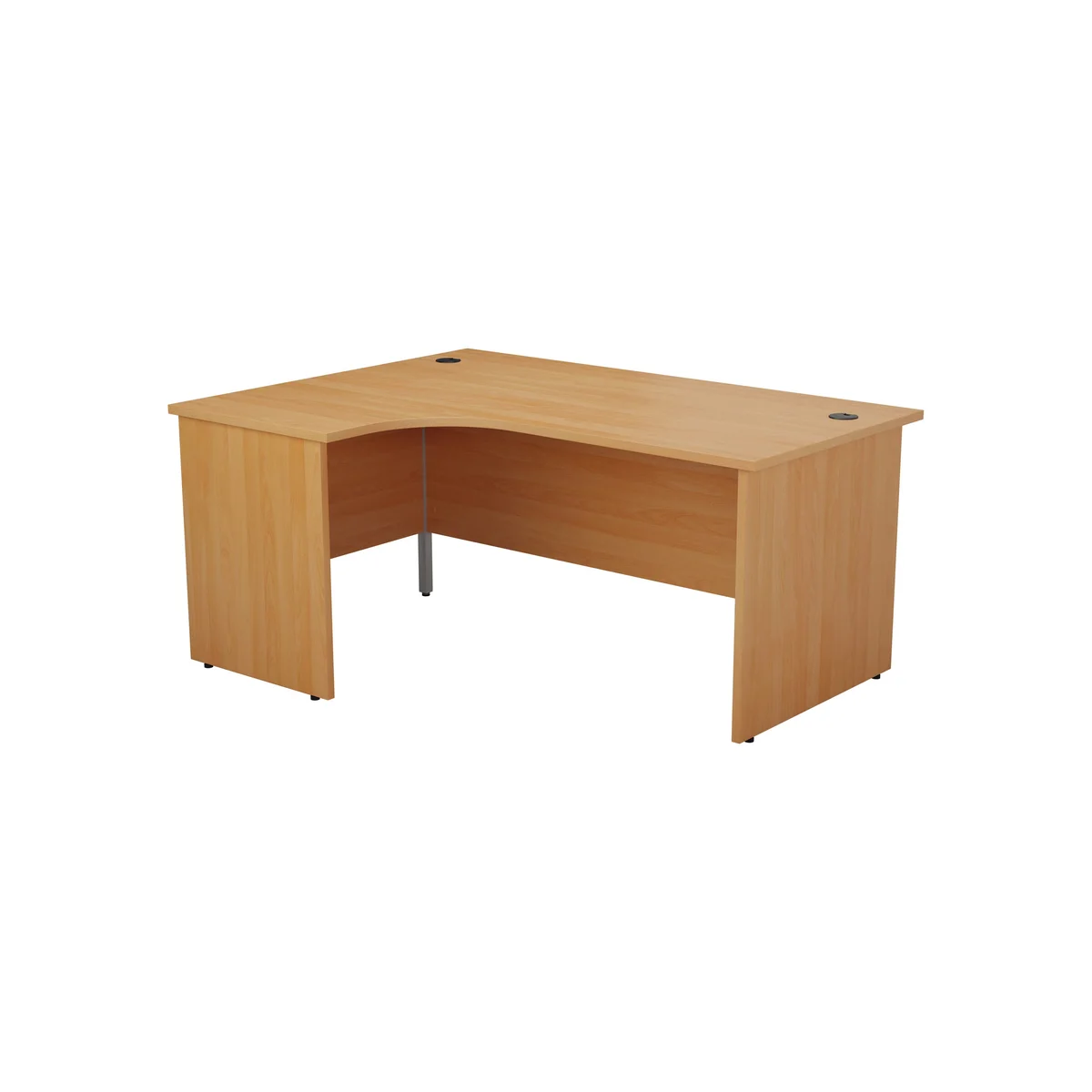 Jemini Radial Left Hand Panel End Desk 1600x1200x730mm Beech KF805007 - Image 1