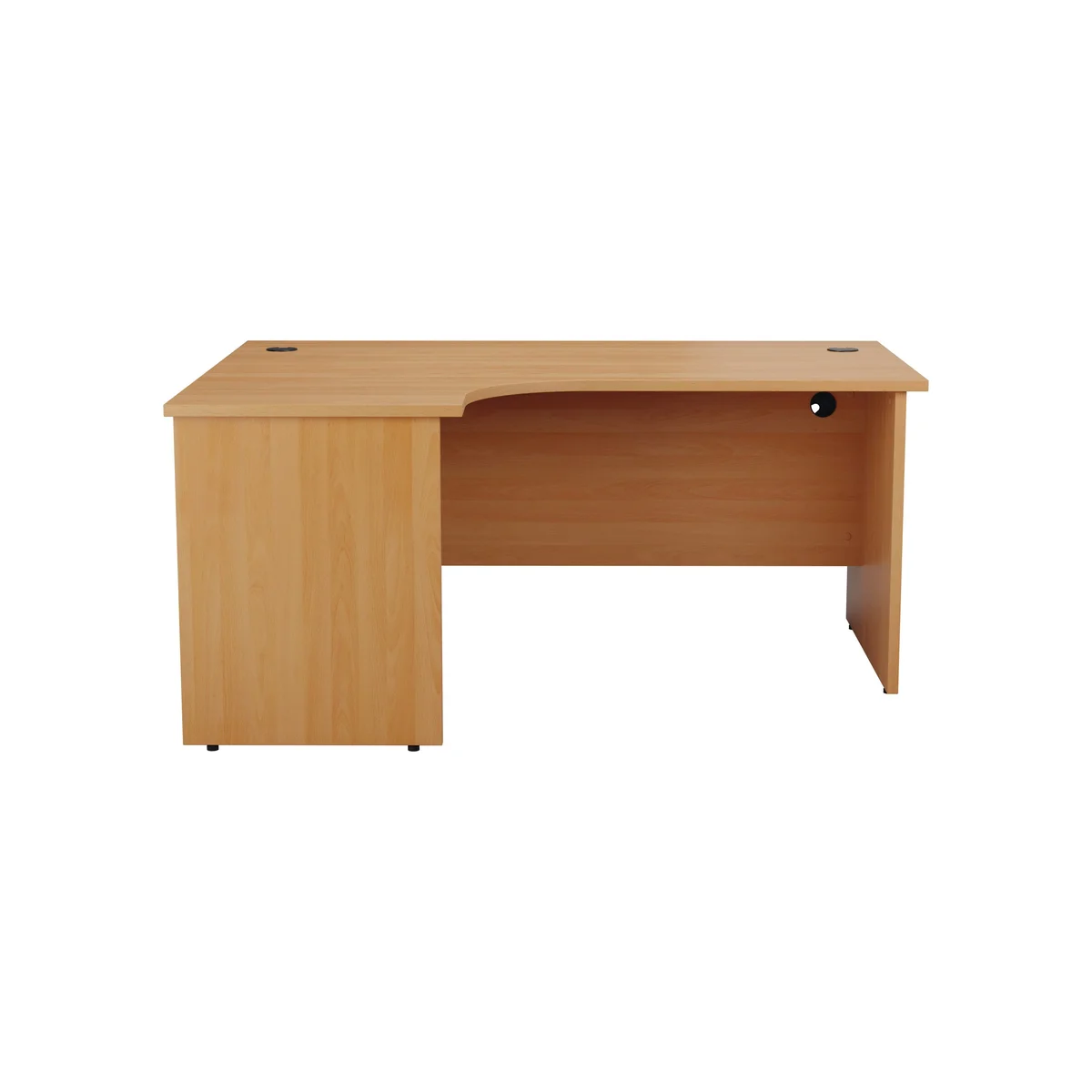 Jemini Radial Left Hand Panel End Desk 1600x1200x730mm Beech KF805007 - Image 2