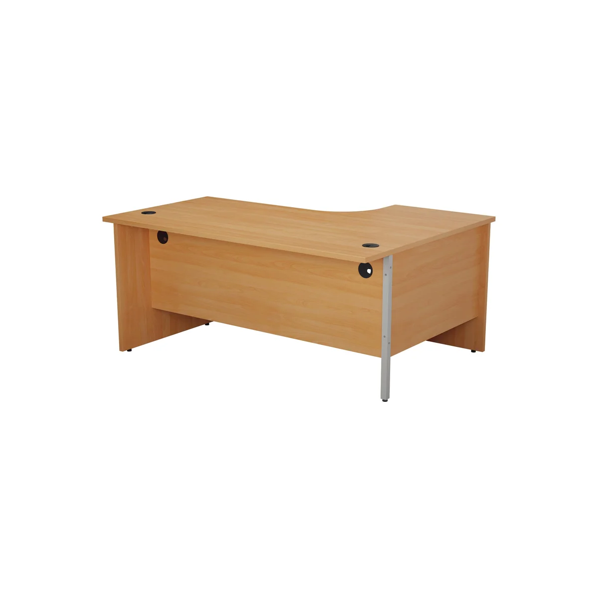 Jemini Radial Left Hand Panel End Desk 1600x1200x730mm Beech KF805007 - Image 3