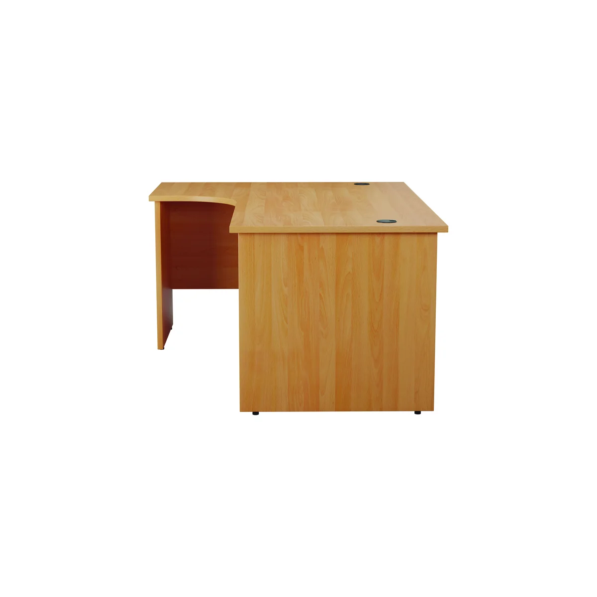 Jemini Radial Left Hand Panel End Desk 1600x1200x730mm Beech KF805007 - Image 4