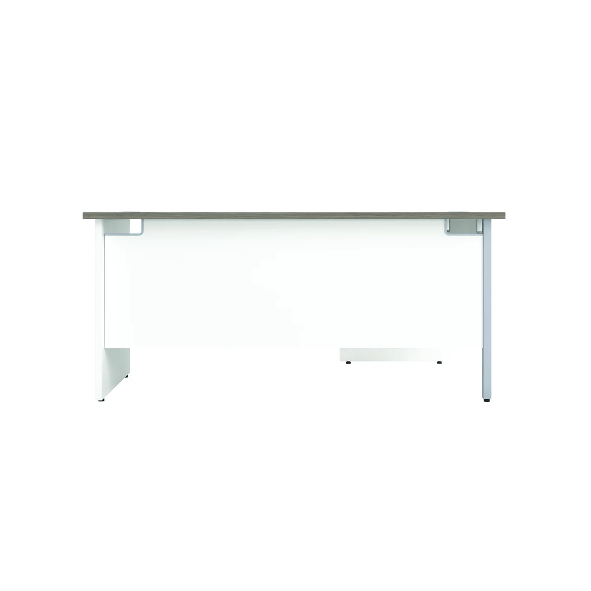 Jemini Switch Radial Left Hand Desk 1600x1200x730mm Grey Oak KF805373 - Image 4