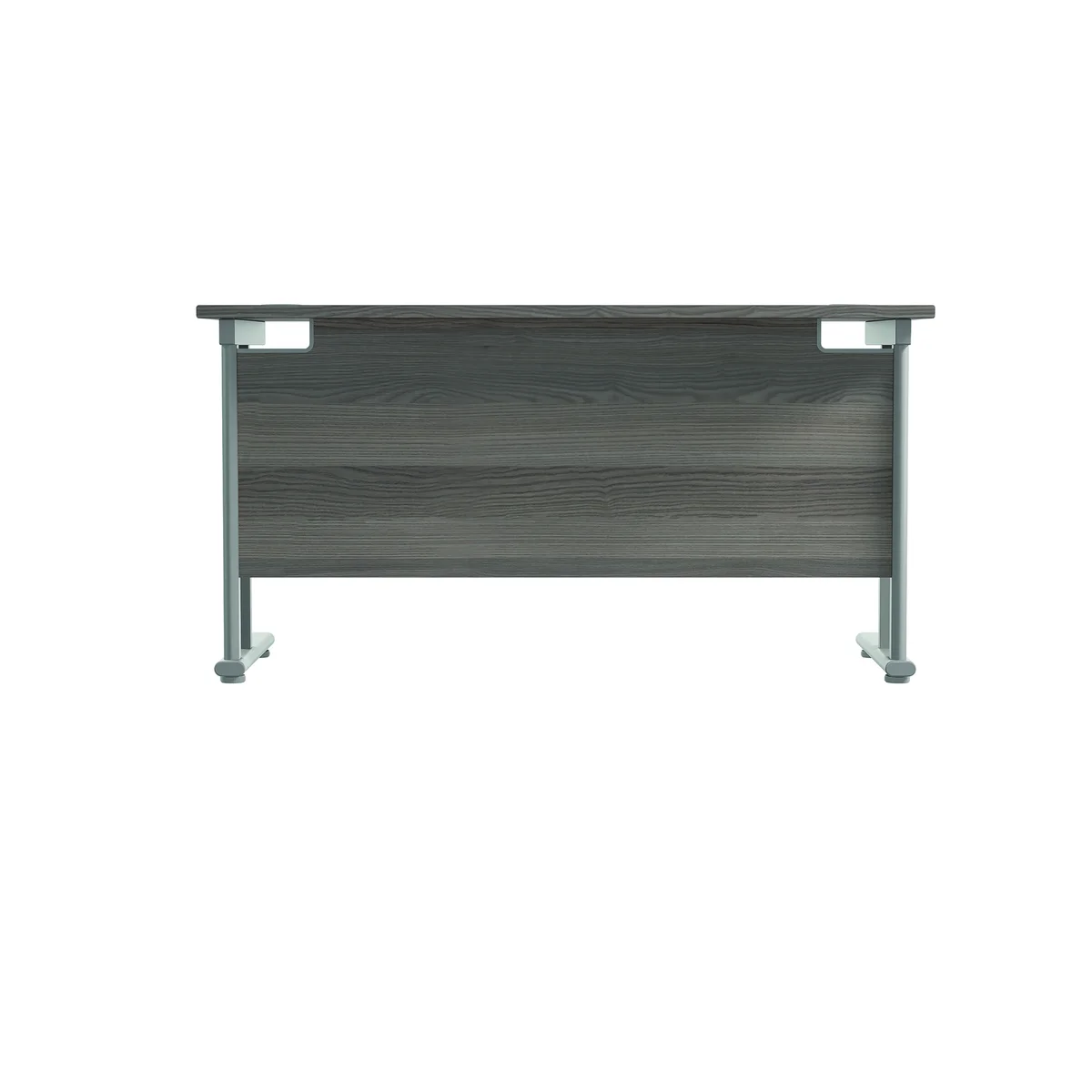 Jemini Rectangular Cantilever Desk 1200x600x730mm Grey Oak/Silver KF806219 - Image 4