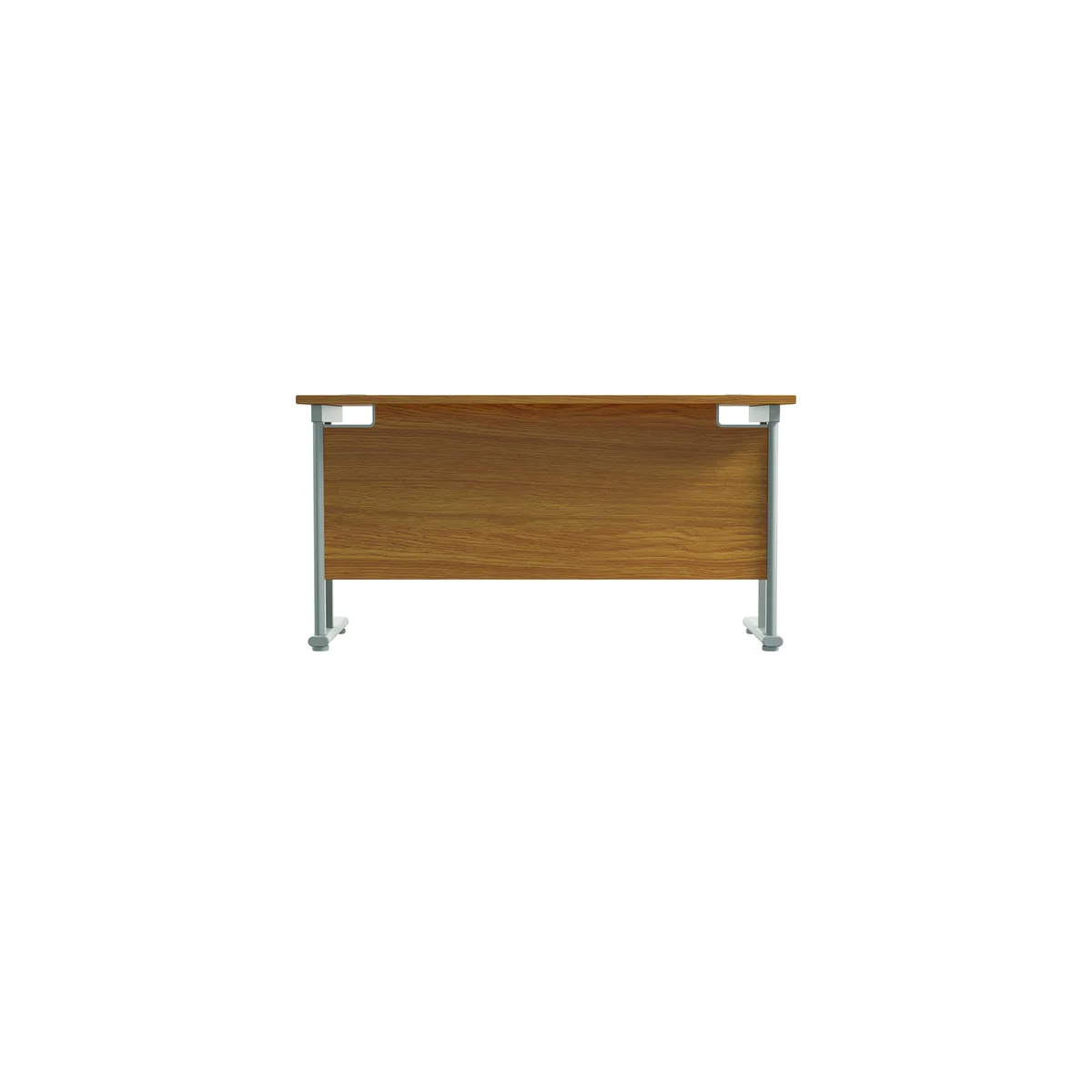 Jemini Rectangular Cantilever Desk 1200x600x730mm Nova Oak/Silver KF806226 - Image 4