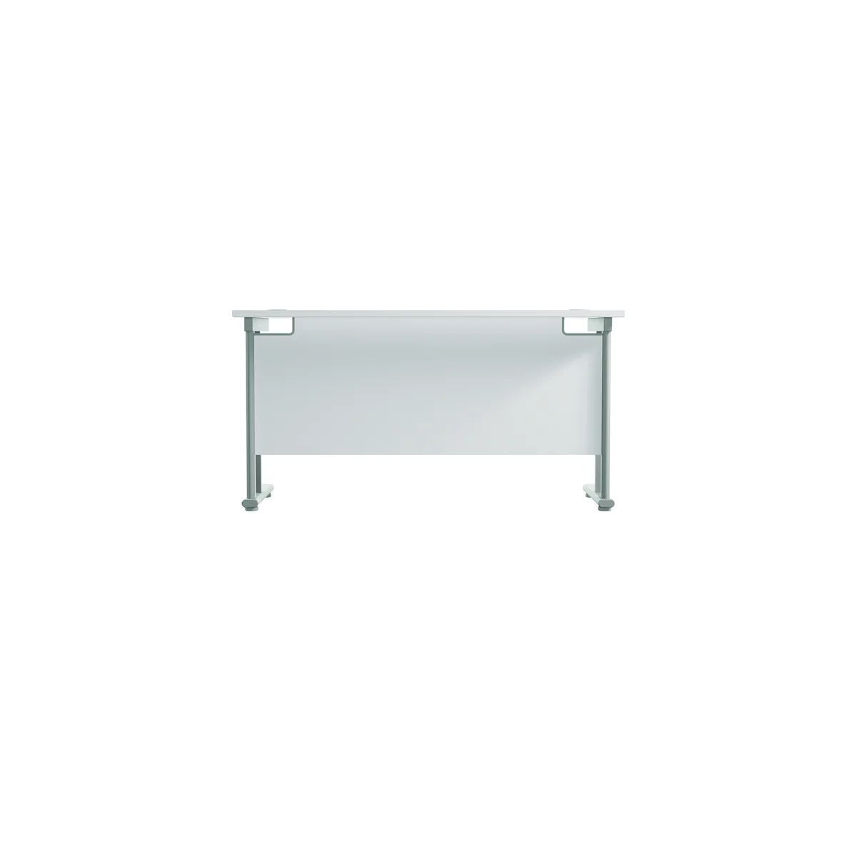 Jemini Rectangular Cantilever Desk 1200x600x730mm White/Silver KF806233 - Image 4