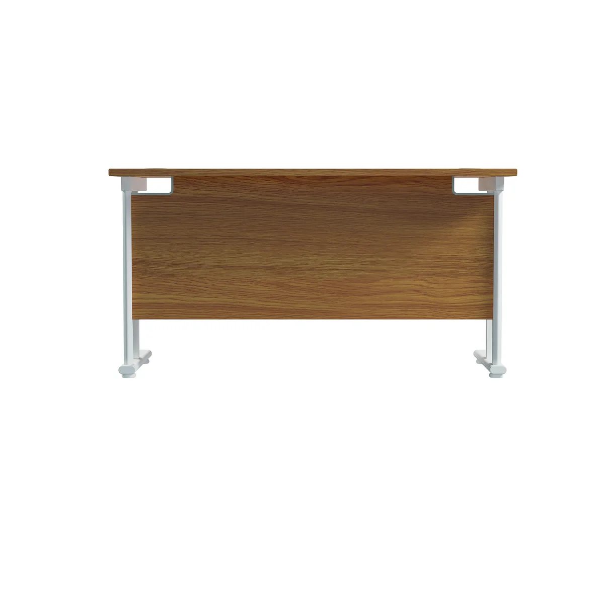 Jemini Rectangular Cantilever Desk 1200x600x730mm Nova Oak/White KF806288 - Image 4