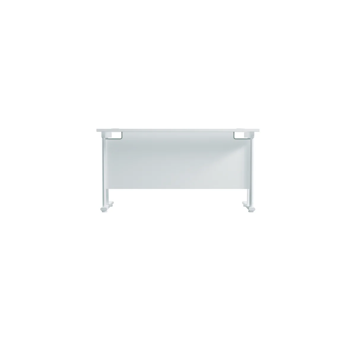 Jemini Rectangular Cantilever Desk 1400x600x730mm White/White KF806417 - Image 4