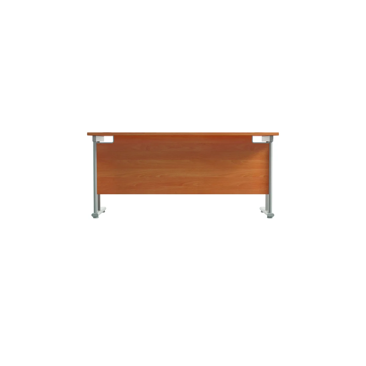 Jemini Rectangular Cantilever Desk 1600x600x730mm Beech/Silver KF806448 - Image 4