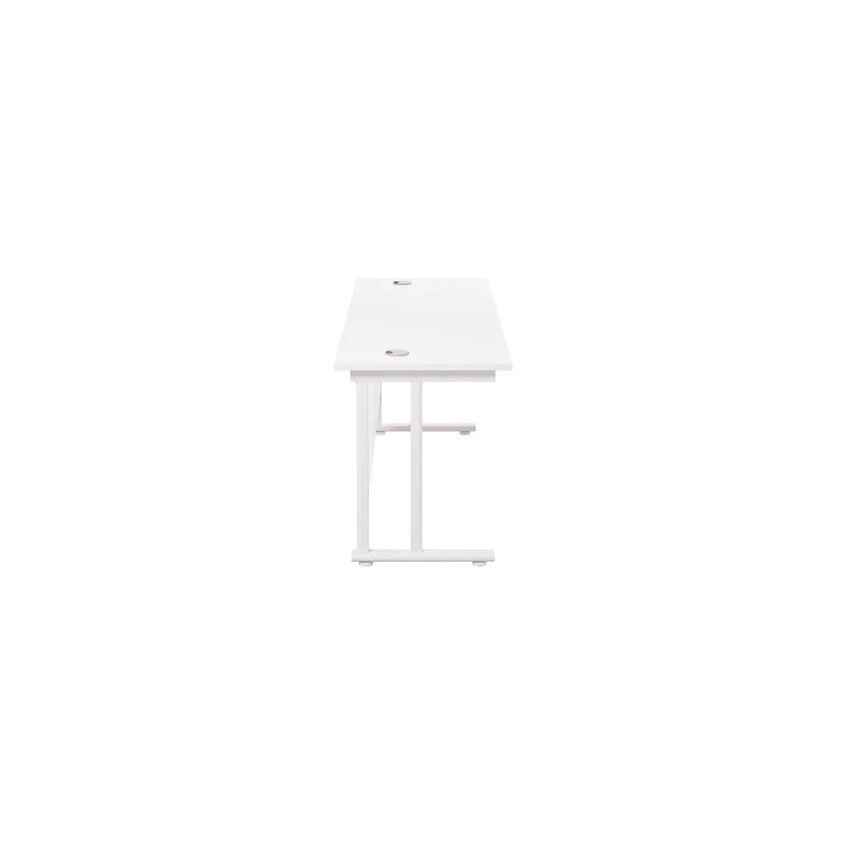 Jemini Rectangular Cantilever Desk 1600x600x730mm White/White KF806530 - Image 2