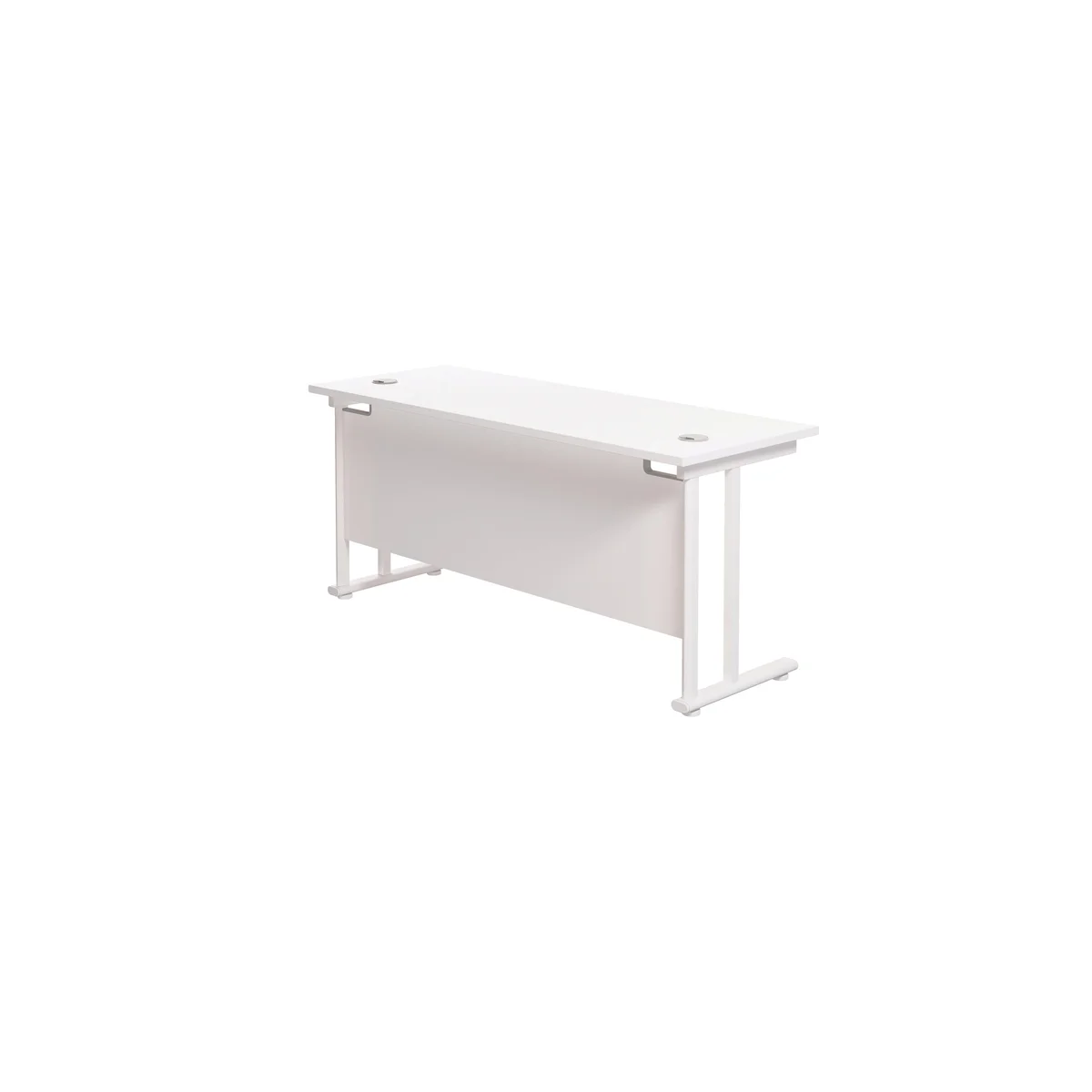 Jemini Rectangular Cantilever Desk 1600x600x730mm White/White KF806530 - Image 3