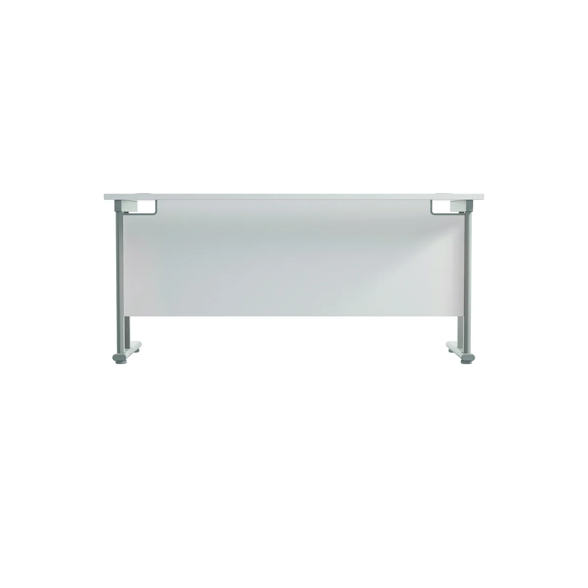 Jemini Rectangular Cantilever Desk 1800x600x730mm White/Silver KF806592 - Image 4