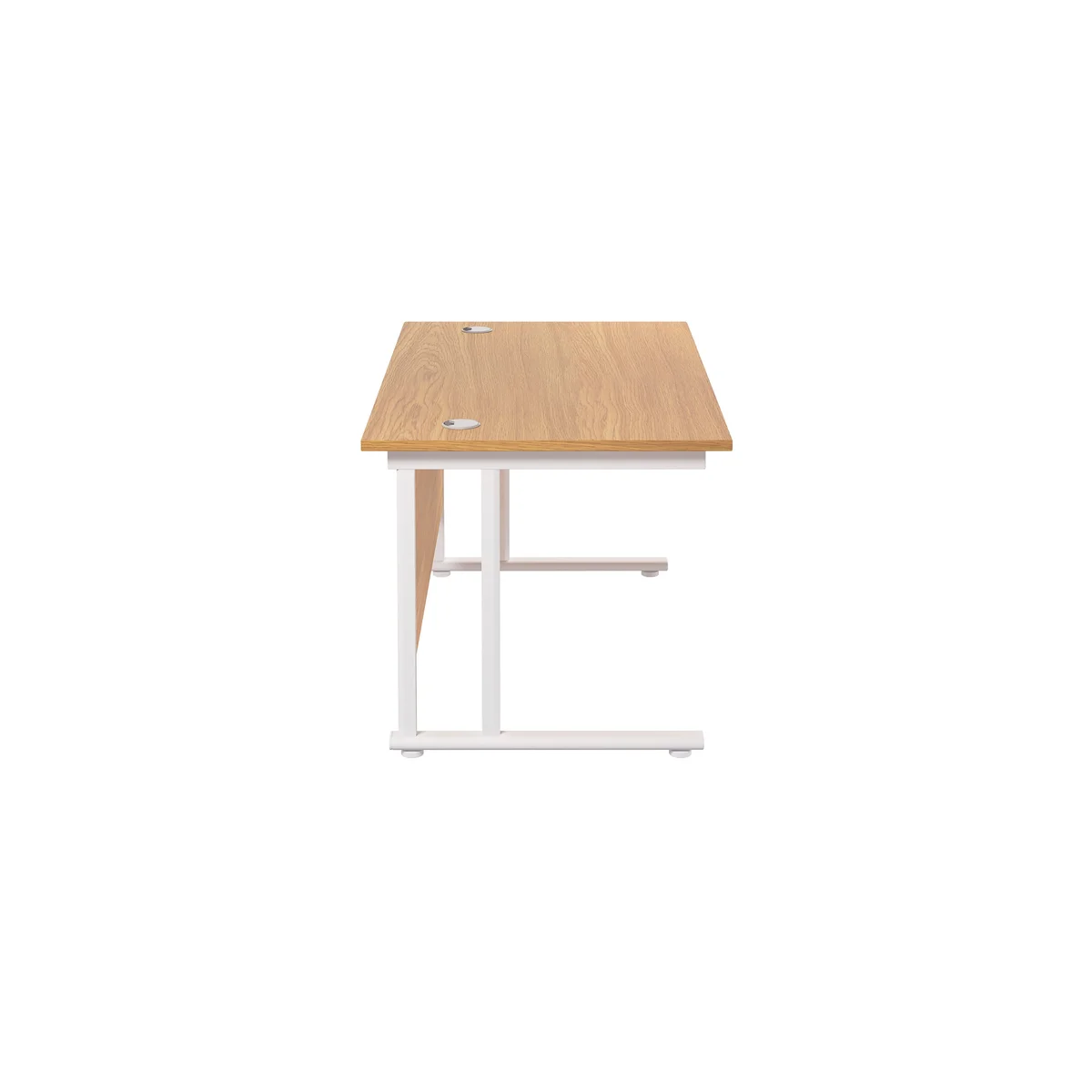 Jemini Rectangular Cantilever Desk 1200x800x730mm Nova Oak/White KF806882 - Image 2