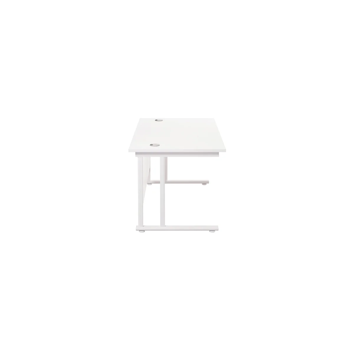 Jemini Rectangular Cantilever Desk 1200x800x730mm White/White KF806899 - Image 2