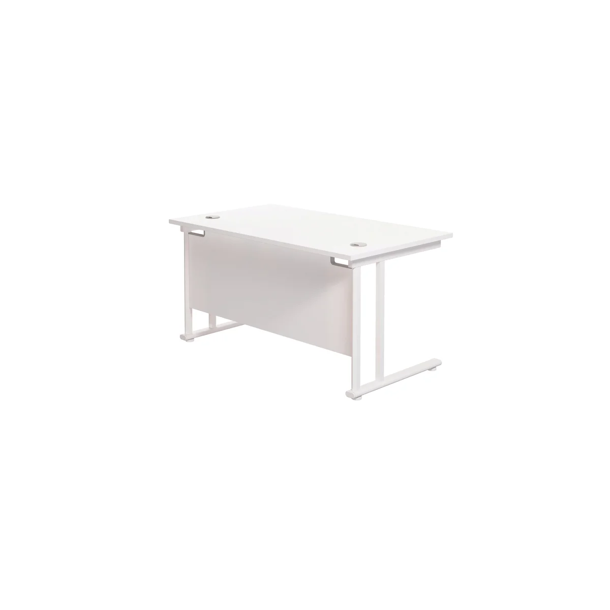 Jemini Rectangular Cantilever Desk 1200x800x730mm White/White KF806899 - Image 3