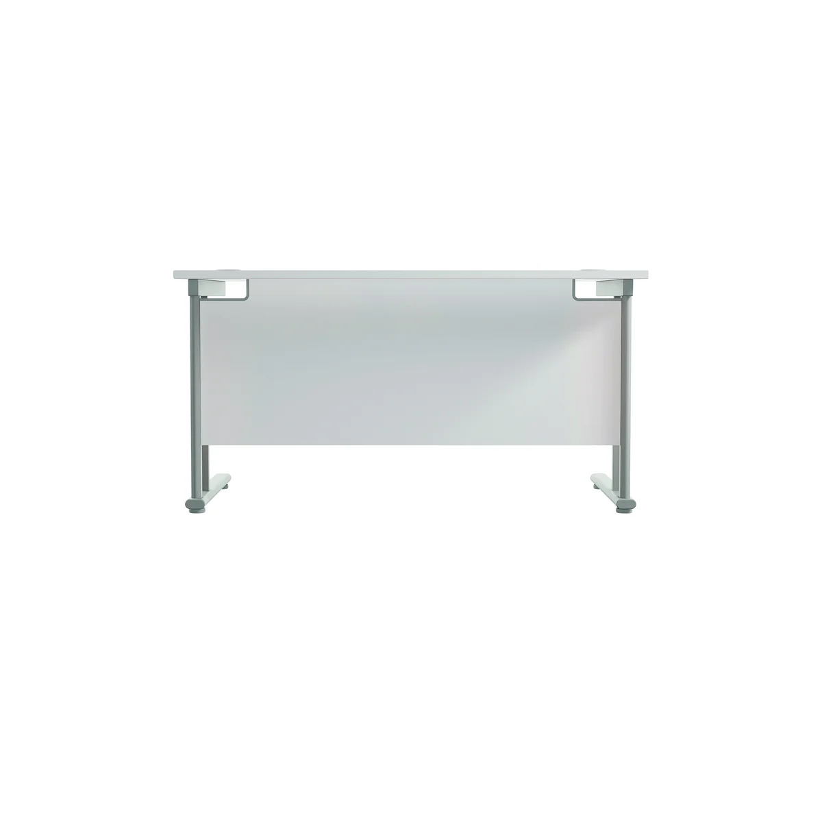 Jemini Rectangular Cantilever Desk 1400x800x730mm White/Silver KF806950 - Image 4