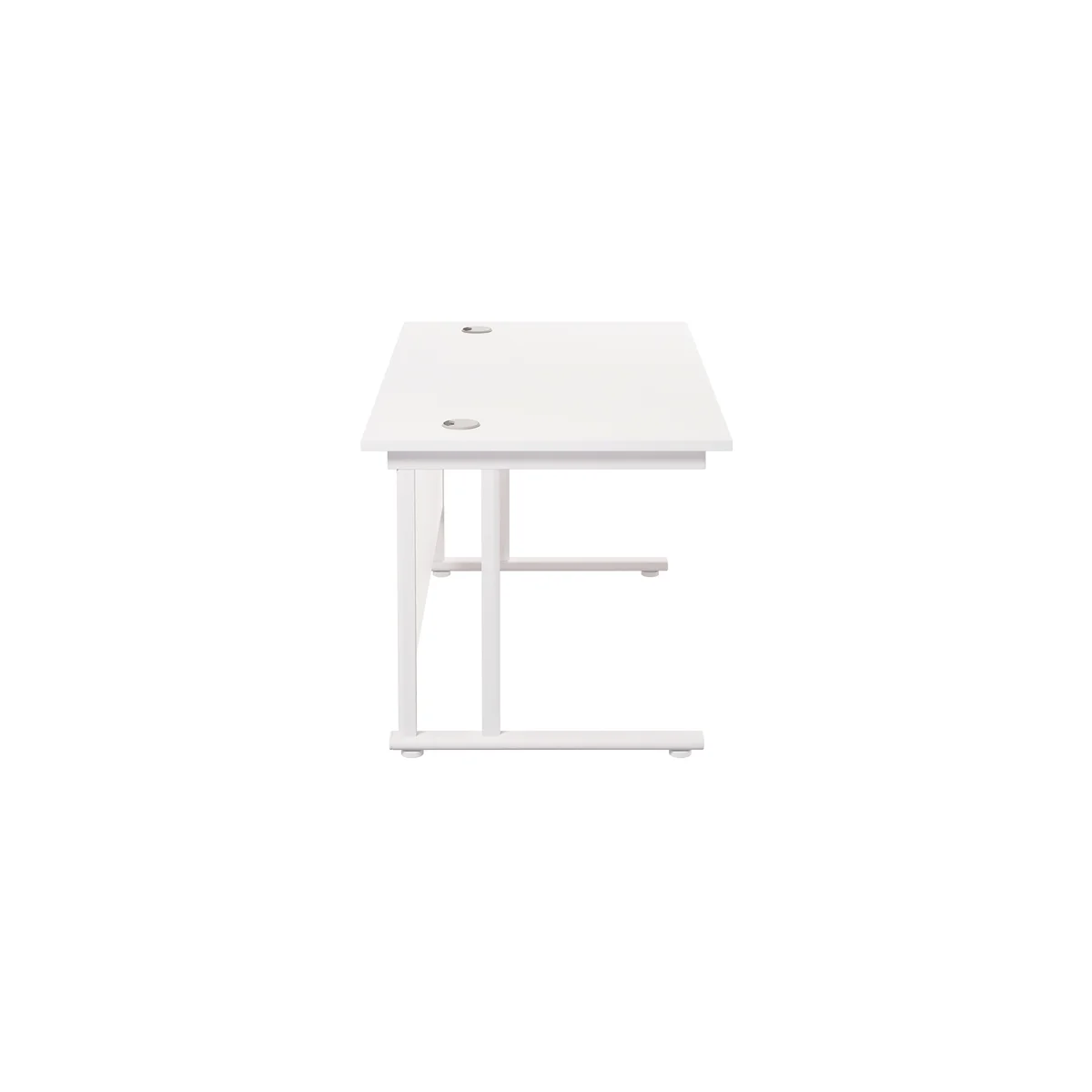 Jemini Rectangular Cantilever Desk 1400x800x730mm White/White KF807018 - Image 2