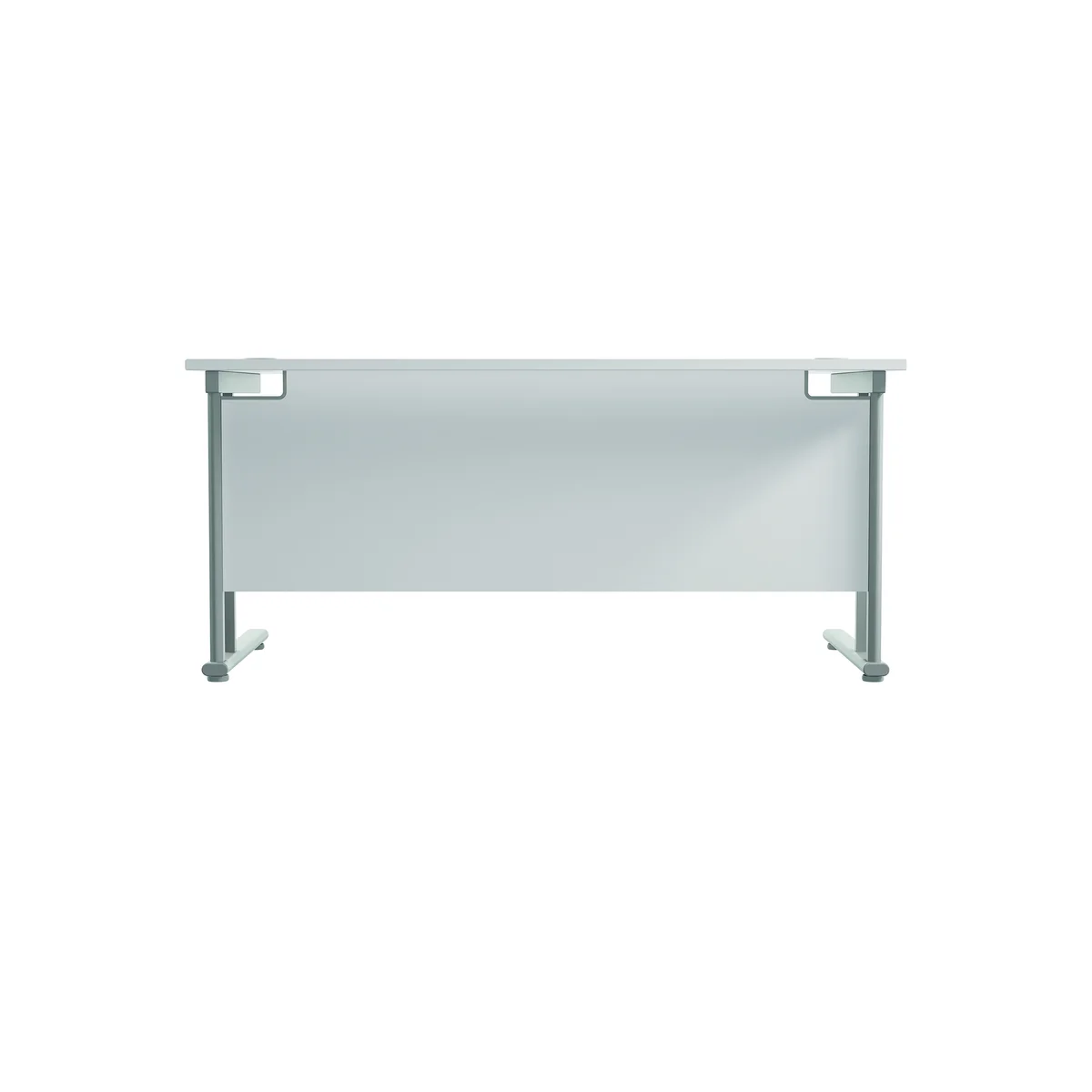 Jemini Rectangular Cantilever Desk 1600x800x730mm White/Silver KF807070 - Image 4