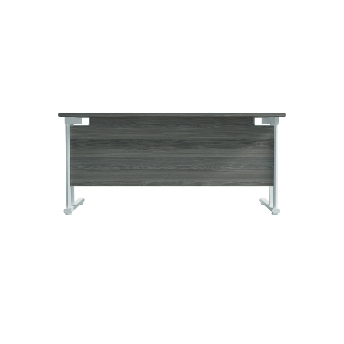Jemini Rectangular Cantilever Desk 1600x800x730mm Grey Oak/White KF807117 - Image 4