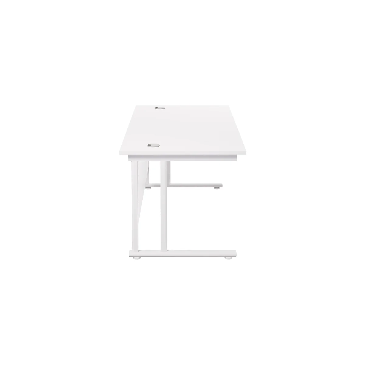 Jemini Rectangular Cantilever Desk 1600x800x730mm White/White KF807131 - Image 2