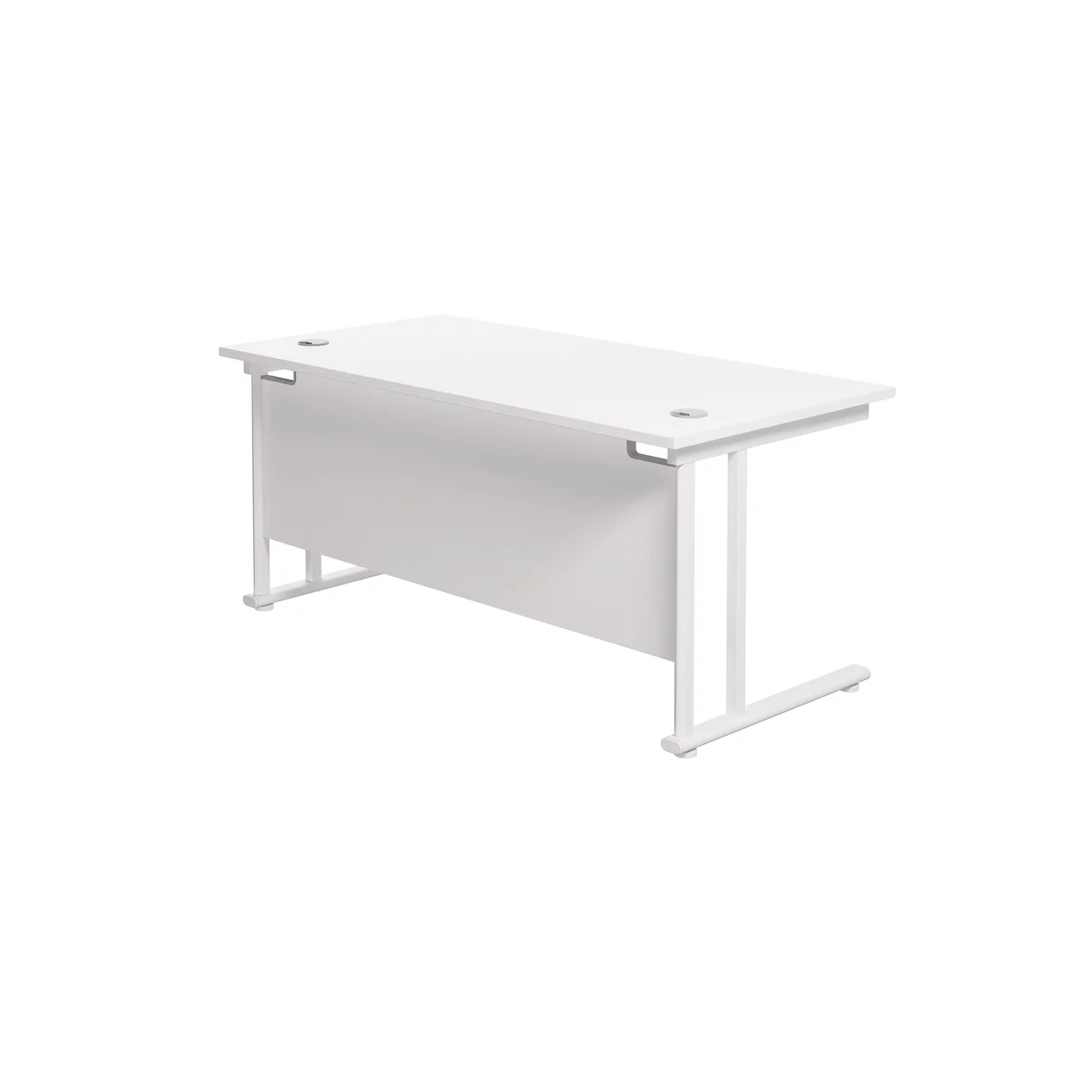 Jemini Rectangular Cantilever Desk 1600x800x730mm White/White KF807131 - Image 3