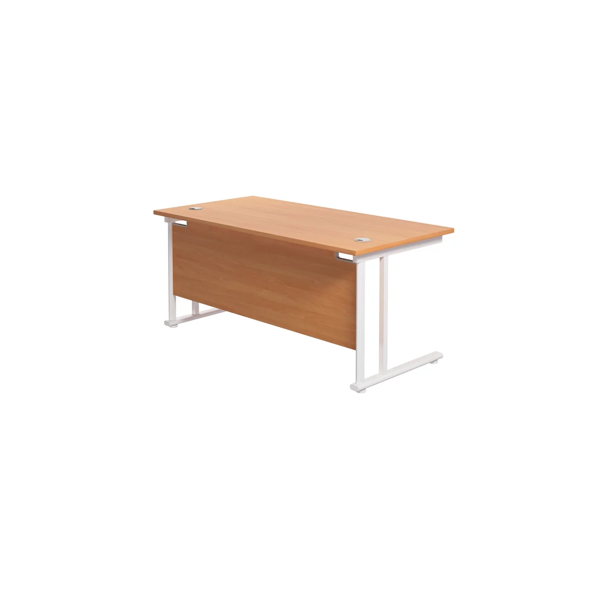 Jemini Rectangular Cantilever Desk 1800x800x730mm Beech/White KF807223 - Image 3