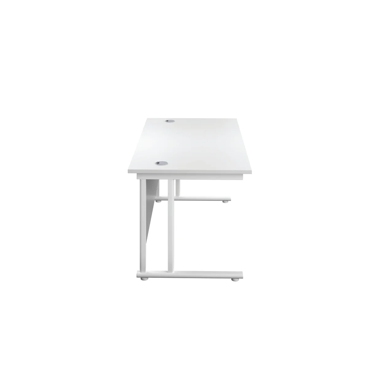 Jemini Rectangular Cantilever Desk 1800x800x730mm White/White KF807254 - Image 2