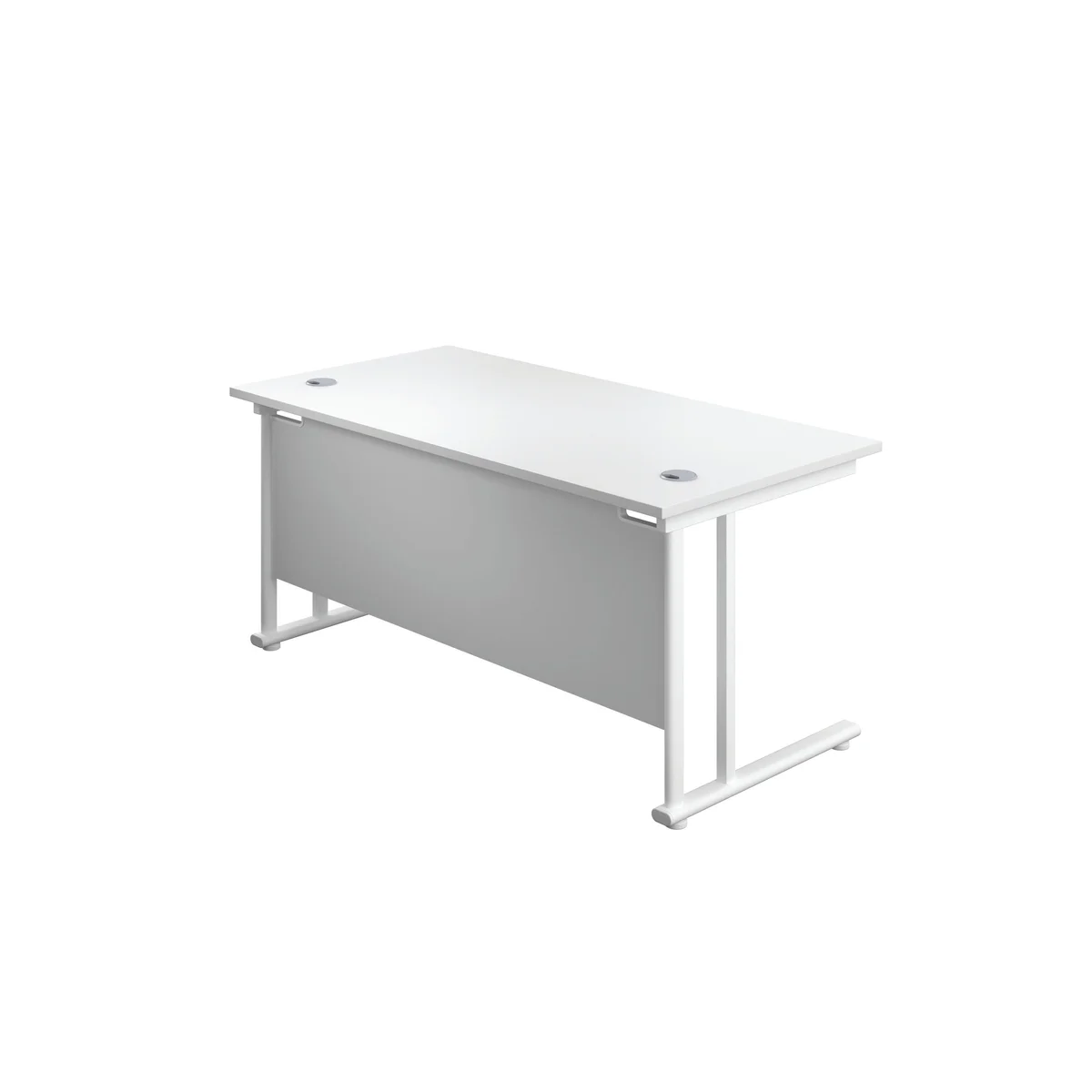 Jemini Rectangular Cantilever Desk 1800x800x730mm White/White KF807254 - Image 3