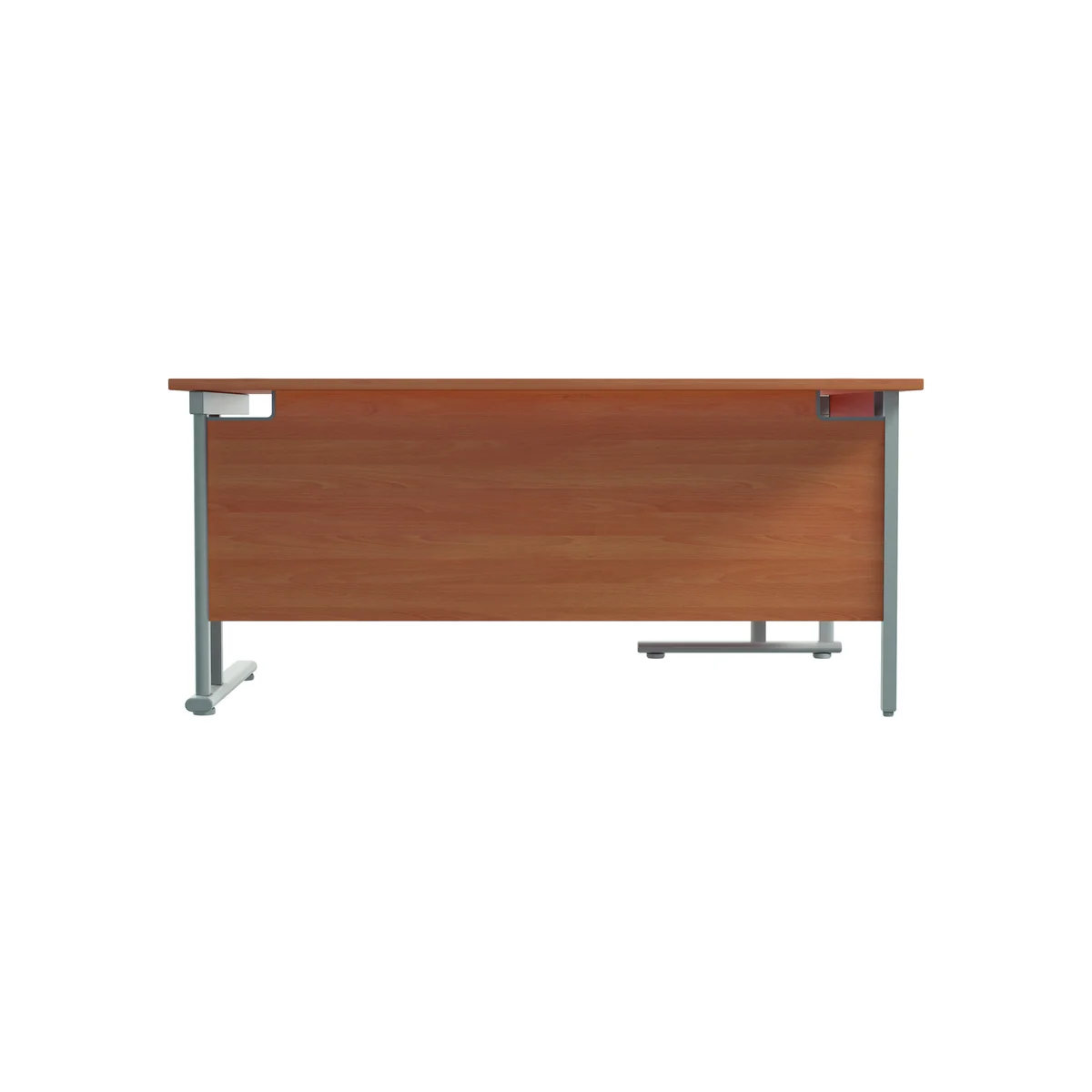 Jemini Radial Left Hand Cantilever Desk 1600x1200x730mm Beech/Silver KF807520 - Image 4
