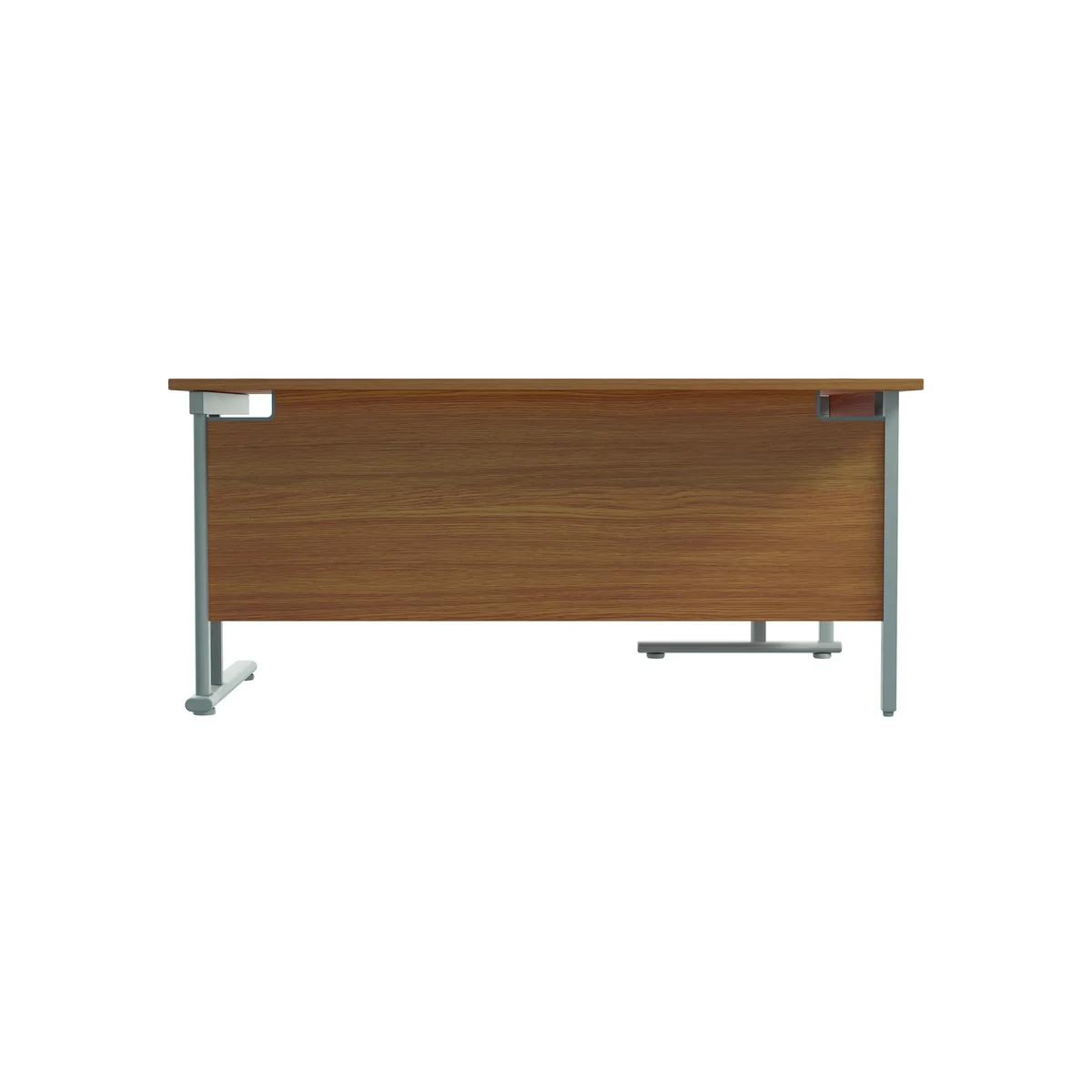 Jemini Radial Left Hand Cantilever Desk 1600x1200x730mm Nova Oak/Silver KF807544 - Image 4