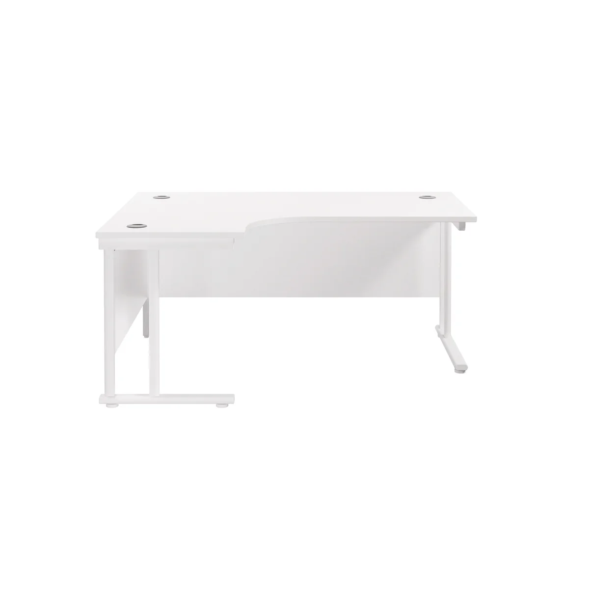 Jemini Radial Left Hand Cantilever Desk 1600x1200x730mm White/White KF807674 - Image 2