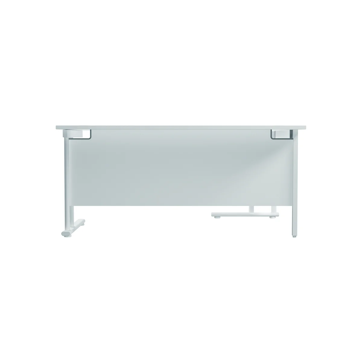 Jemini Radial Left Hand Cantilever Desk 1600x1200x730mm White/White KF807674 - Image 4