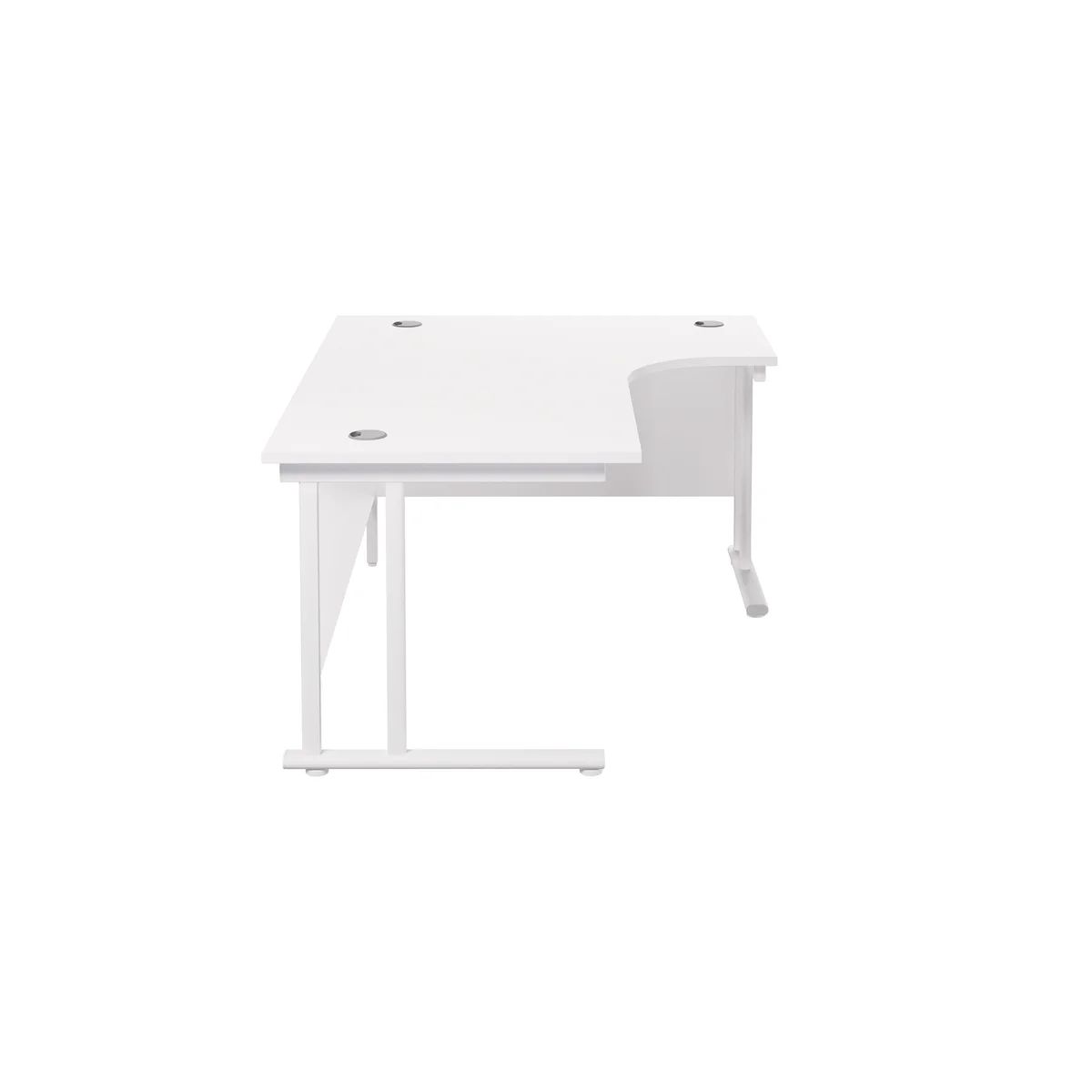 Jemini Radial Right Hand Cantilever Desk 1600x1200x730mm White/White KF807735 - Image 2