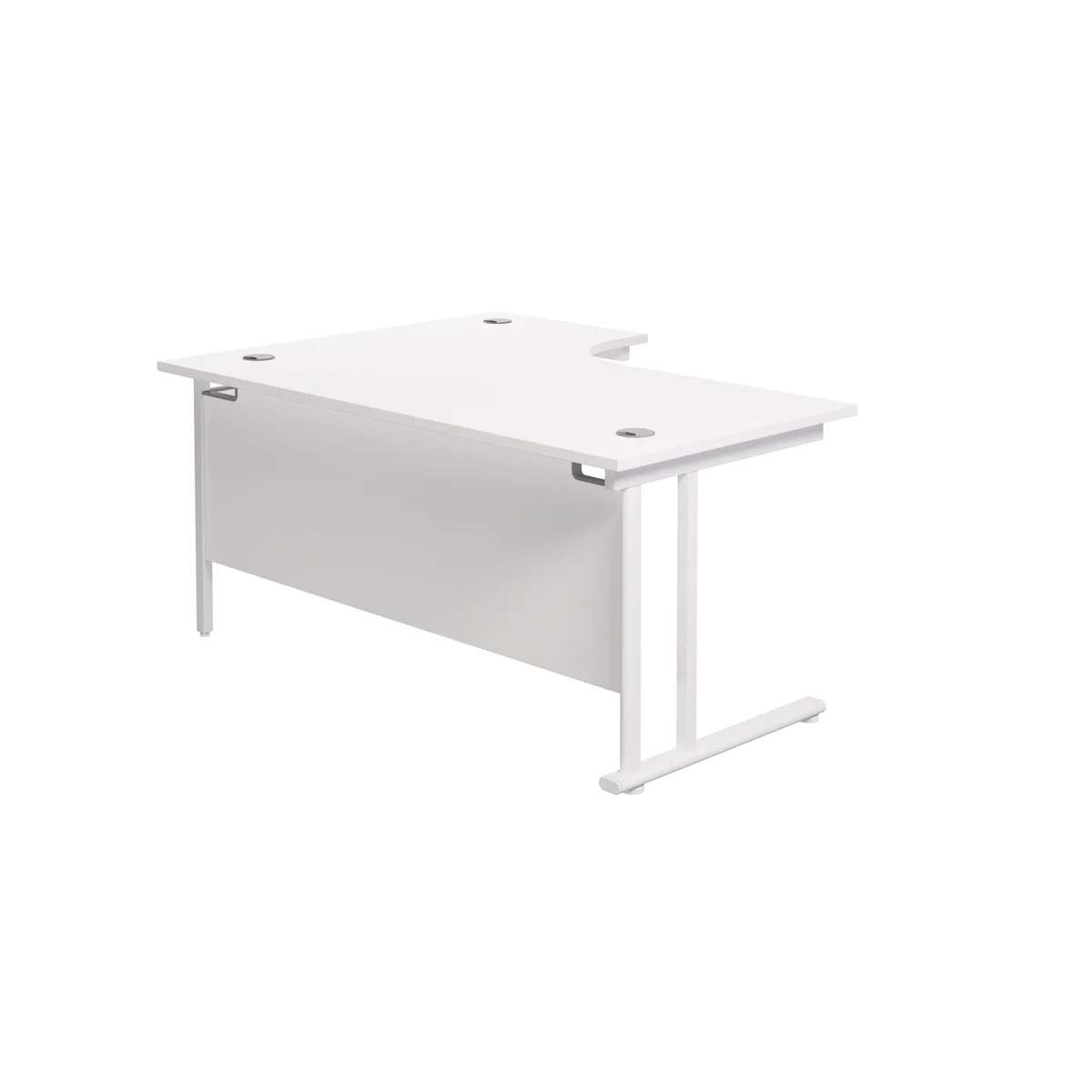 Jemini Radial Right Hand Cantilever Desk 1600x1200x730mm White/White KF807735 - Image 3